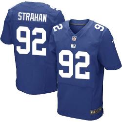 [Elite] Strahan New York Football Team Jersey -New York #92 Michael Strahan Jersey (Blue)