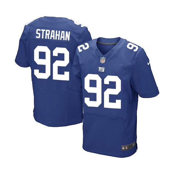 [Elite] Strahan New York Football Team Jersey -New York #92 Michael Strahan Jersey (Blue)