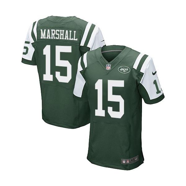 [Elite] Marshall New York Football Team Jersey -New York #15 Brandon Marshall Jersey (Green)