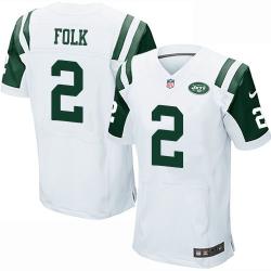 [Elite] Folk New York Football Team Jersey -New York #2 Nick Folk Jersey (White)