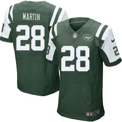 [Elite] Martin New York Football Team Jersey -New York #28 Curtis Martin Jersey (Green)