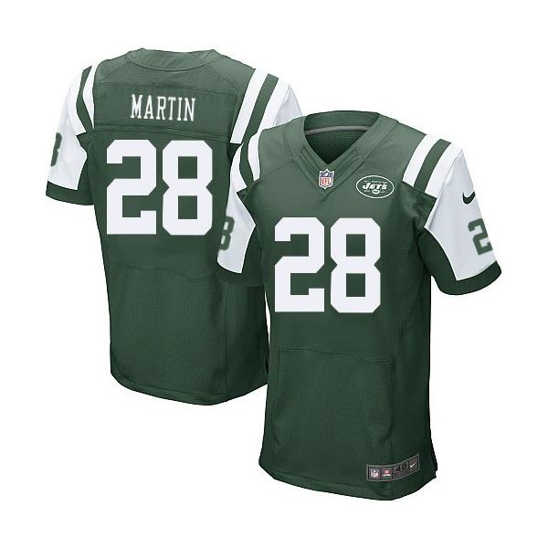[Elite] Martin New York Football Team Jersey -New York #28 Curtis Martin Jersey (Green)