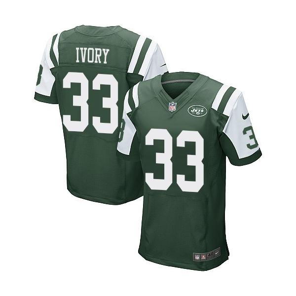 [Elite] Ivory New York Football Team Jersey -New York #33 Chris Ivory Jersey (Green)