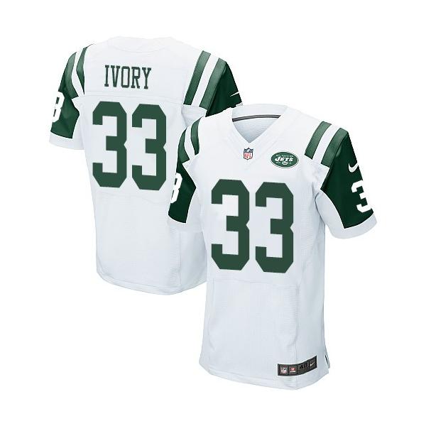 [Elite] Ivory New York Football Team Jersey -New York #33 Chris Ivory Jersey (White)