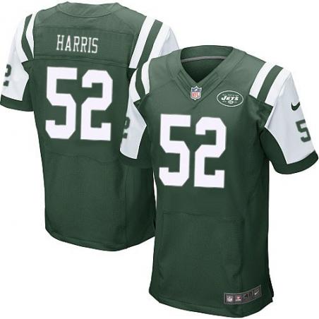 [Elite] Harris New York Football Team Jersey -New York #52 David Harris Jersey (Green)