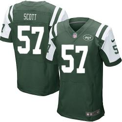 [Elite] Scott New York Football Team Jersey -New York #57 Bart Scott Jersey (Green)