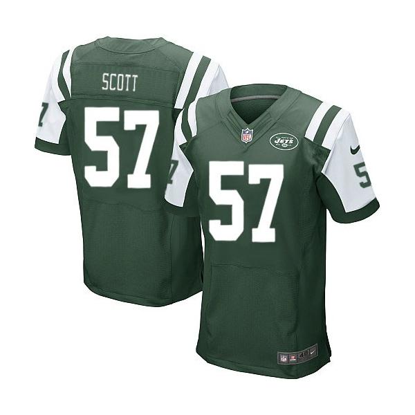 [Elite] Scott New York Football Team Jersey -New York #57 Bart Scott Jersey (Green)