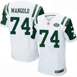 [Elite] Mangold New York Football Team Jersey -New York #74 Nick Mangold Jersey (White)