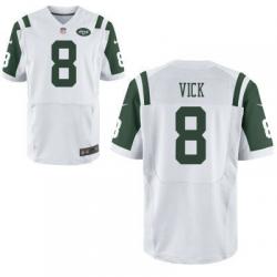 [Elite] Vick New York Football Team Jersey -New York #8 Michael Vick Jersey (White)