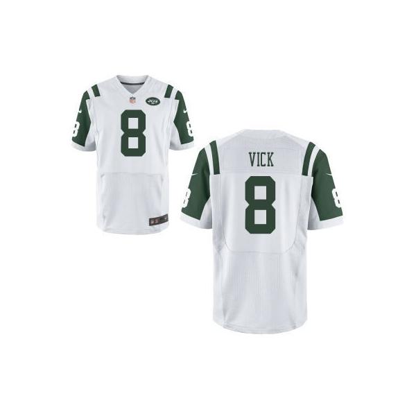 [Elite] Vick New York Football Team Jersey -New York #8 Michael Vick Jersey (White)
