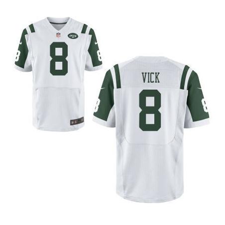[Elite] Vick New York Football Team Jersey -New York #8 Michael Vick Jersey (White)