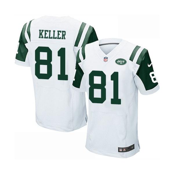 [Elite] Keller New York Football Team Jersey -New York #81 Dustin Keller Jersey (White)