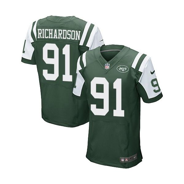 [Elite] Richardson New York Football Team Jersey -New York #91 Sheldon Richardson Jersey (Green)