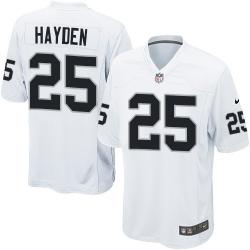 [Elite] Hayden Oakland Football Team Jersey -Oakland #25 D.J. Hayden Jersey (White)