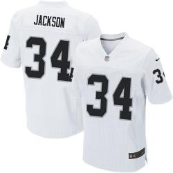 [Elite] Jackson Oakland Football Team Jersey -Oakland #34 Bo Jackson Jersey (White)