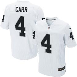 [Elite] Carr Oakland Football Team Jersey -Oakland #4 Derek Carr Jersey (White)