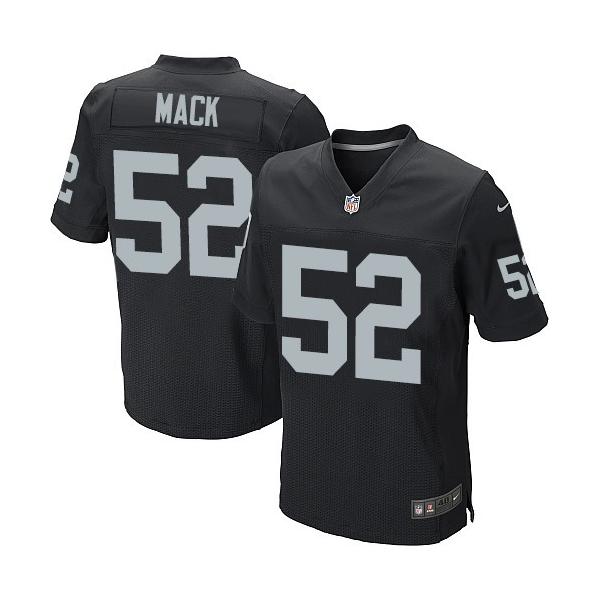 [Elite] Mack Oakland Football Team Jersey -Oakland #52 Khalil Mack Jersey (Black)