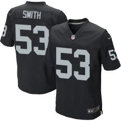 [Elite] Smith Oakland Football Team Jersey -Oakland #53 Malcolm Smith Jersey (Black)