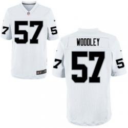 [Elite] Woodley Oakland Football Team Jersey -Oakland #57 LaMarr Woodley Jersey (White)