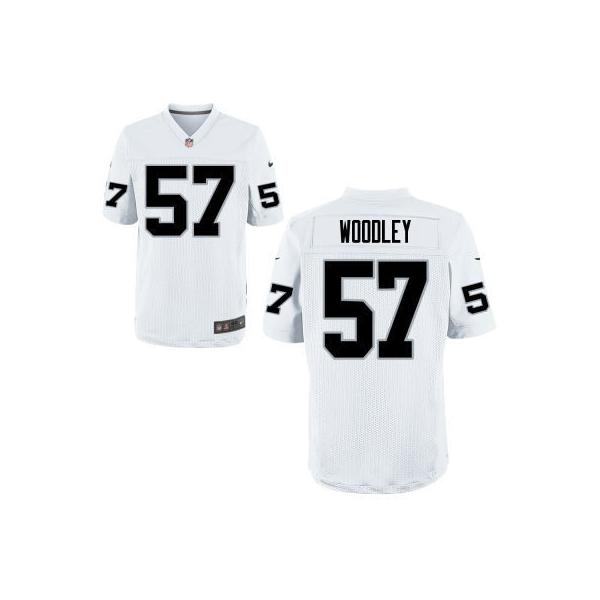 [Elite] Woodley Oakland Football Team Jersey -Oakland #57 LaMarr Woodley Jersey (White)