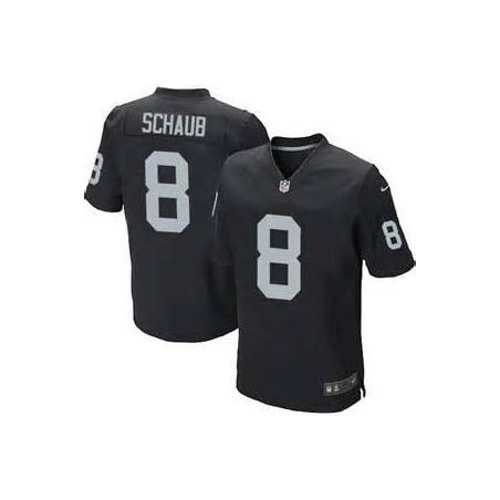 [Elite] Schaub Oakland Football Team Jersey -Oakland #8 Matt Schaub Jersey (Black)
