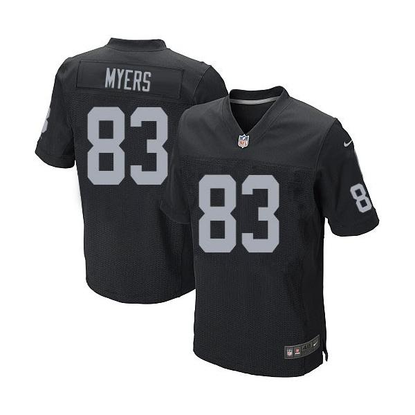 [Elite] Myers Oakland Football Team Jersey -Oakland #83 Brandon Myers Jersey (Black)