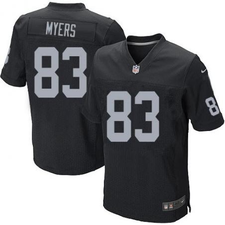 [Elite] Myers Oakland Football Team Jersey -Oakland #83 Brandon Myers Jersey (Black)