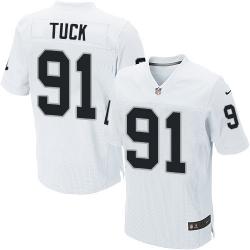 [Elite] Tuck Oakland Football Team Jersey -Oakland #91 Justin Tuck Jersey (White)