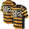 [Elite] Bradshaw Pittsburgh Football Team Jersey -Pittsburgh #12 Terry Bradshaw Jersey (Yellow 80 Seasons)