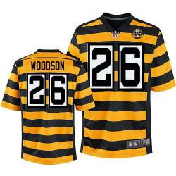[Elite] Woodson Pittsburgh Football Team Jersey -Pittsburgh #26 Rod Woodson Jersey (Yellow 80 Seasons)
