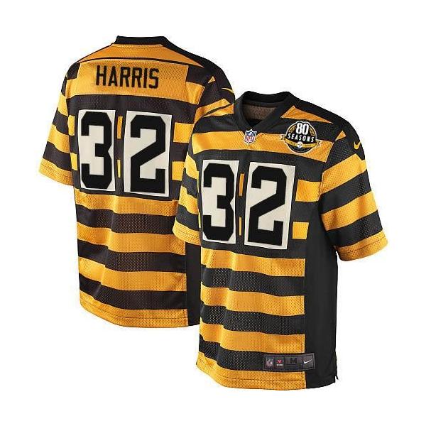 [Elite] Harris Pittsburgh Football Team Jersey -Pittsburgh #32 Franco Harris Jersey (Yellow, 80 Seasons)