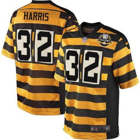 [Elite] Harris Pittsburgh Football Team Jersey -Pittsburgh #32 Franco Harris Jersey (Yellow, 80 Seasons)