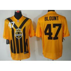 Elite]Mel Blount Pittsburgh Football Team Jersey(Yellow Throwback)