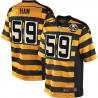 [Elite] Ham Pittsburgh Football Team Jersey -Pittsburgh #59 Jack Ham Jersey (Yellow 80 Seasons)