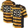 [Elite] Greenwood Pittsburgh Football Team Jersey -Pittsburgh #68 L.C. Greenwood Jersey (Yellow 80 Seasons)
