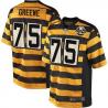 [Elite] Greene Pittsburgh Football Team Jersey -Pittsburgh #75 Joe Greene Jersey (Yellow 80 Seasons)
