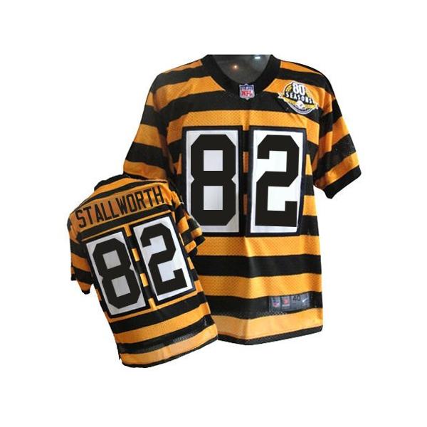 [Elite] Stallworth Pittsburgh Football Team Jersey -Pittsburgh #82 John Stallworth Jersey (Yellow 80 Seasons)