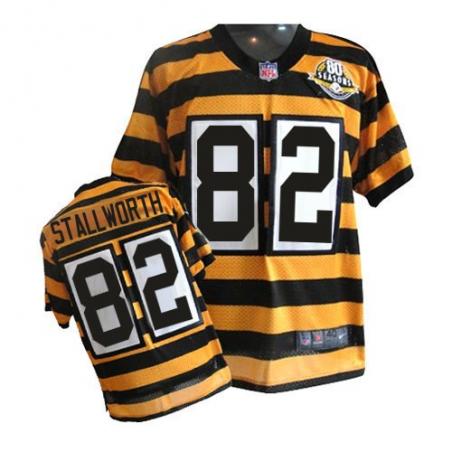 [Elite] Stallworth Pittsburgh Football Team Jersey -Pittsburgh #82 John Stallworth Jersey (Yellow 80 Seasons)