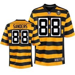 [Elite] Sanders Pittsburgh Football Team Jersey -Pittsburgh #88 Emmanuel Sanders Jersey (Yellow 80 Seasons)