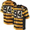 [Elite] Timmons Pittsburgh Football Team Jersey -Pittsburgh #94 Lawrence Timmons Jersey (Yellow 80 Seasons)