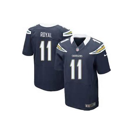 [Elite] Royal San Diego Football Team Jersey -San Diego #11 Eddie Royal Jersey (Navy Blue)