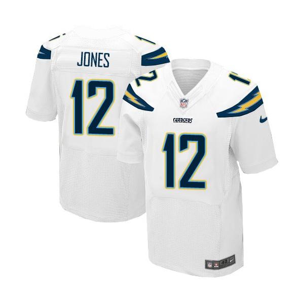 [Elite] Jones San Diego Football Team Jersey -San Diego #12 Jacoby Jones Jersey (White)