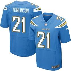 [Elite] Tomlinson San Diego Football Team Jersey -San Diego #21 LaDainian Tomlinson Jersey (Light Blue)