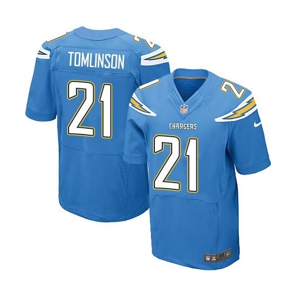 [Elite] Tomlinson San Diego Football Team Jersey -San Diego #21 LaDainian Tomlinson Jersey (Light Blue)