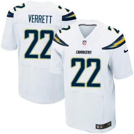 [Elite] Verrett San Diego Football Team Jersey -San Diego #22 Jason Verrett Jersey (White)