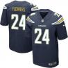 [Elite] Flowers San Diego Football Team Jersey -San Diego #24 Brandon Flowers Jersey (Navy Blue)