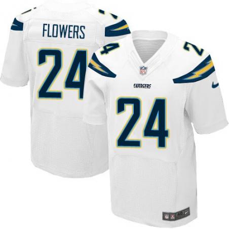 [Elite] Flowers San Diego Football Team Jersey -San Diego #24 Brandon Flowers Jersey (White)