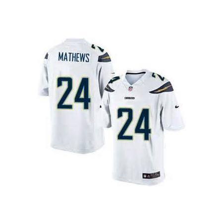 [Elite] Mathews San Diego Football Team Jersey -San Diego #24 Ryan Mathews Jersey (White)