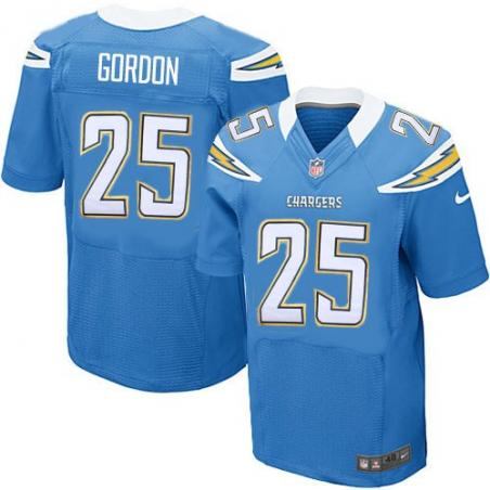 [Elite] Gordon San Diego Football Team Jersey -San Diego #25 Melvin Gordon Jersey (Light Blue)