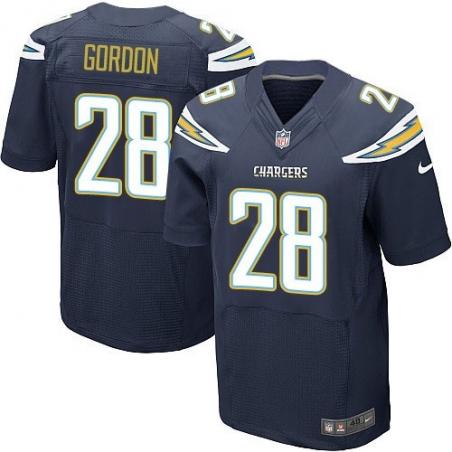 [Elite] Gordon San Diego Football Team Jersey -San Diego #28 Melvin Gordon Jersey (Navy Blue)